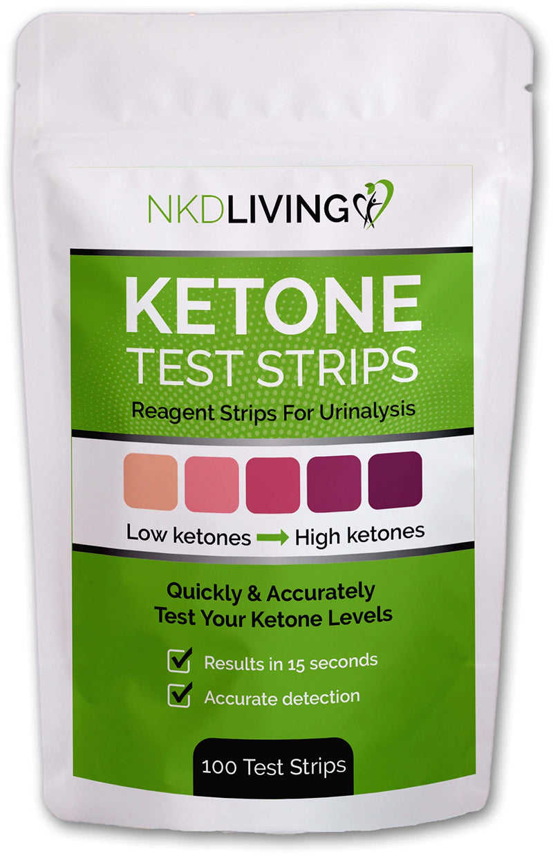 NKD Living Ketone Test Strips (100 Strips) - Accurate detection of ketones in urine - NewNest Australia