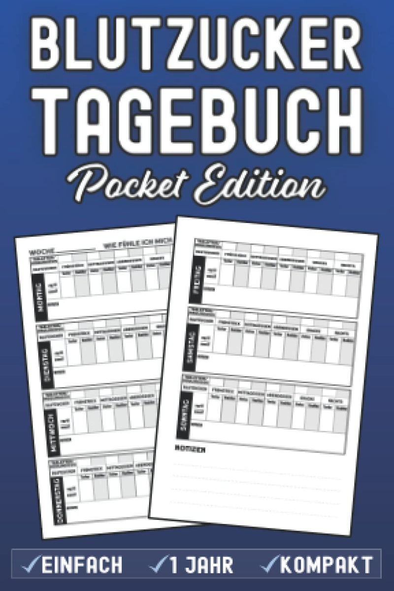 Blood Sugar Diary Small: A6 Format (10X15 Cm) | The Blood Sugar Diary For Diabetics As A Pocket Edition For On The Go In A Handy Format | Simple, Compact And Space For 1 Year (52 Weeks) Paperback - NewNest Australia