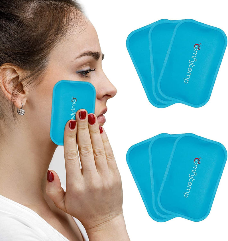 Comfytemp Mini Gel Cooling Pads (Pack Of 6), Multiple Compress Reusable Cooling Pack For Children, Headache, Toothache, Tired Eyes, Breastfeeding, Insect Bits, First Aid, Small Cooling Compress - NewNest Australia