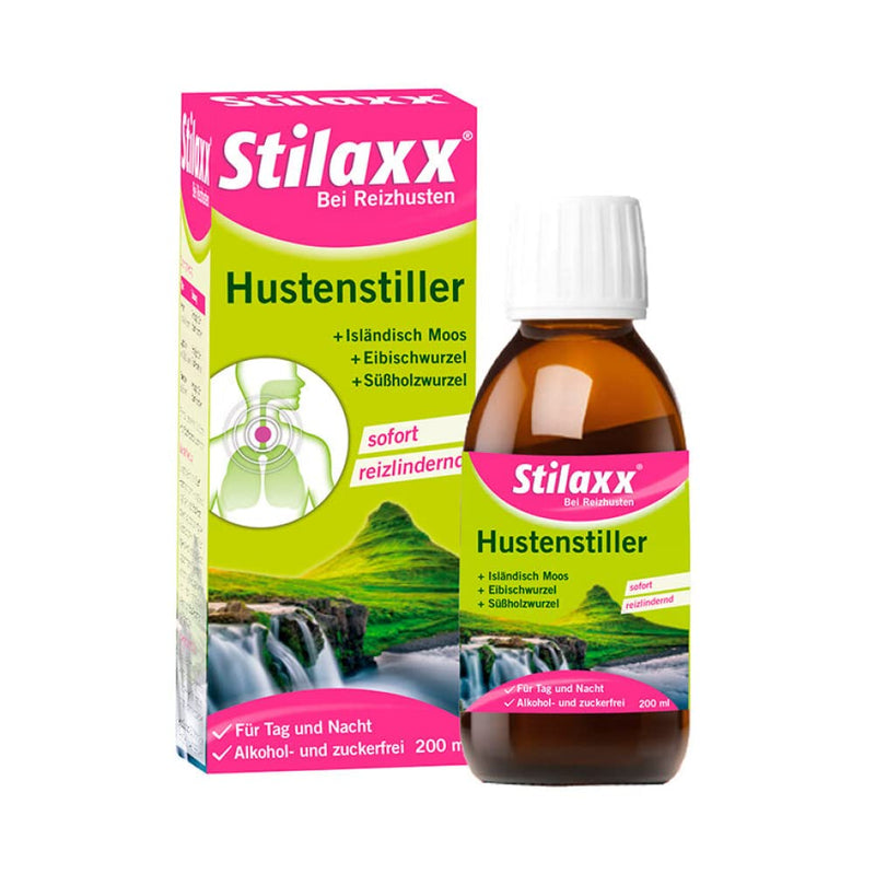 Stilaxx cough suppressant 200 ml for dry coughs - provides immediate and long-lasting relief - day and night - from 10 years - NewNest Australia