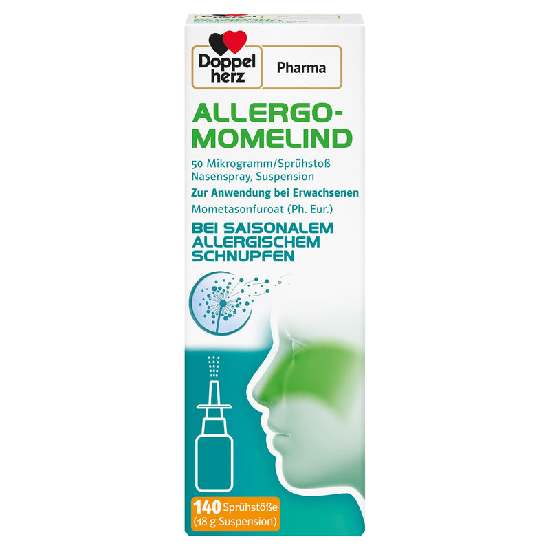 ALLERGO-MOMELIND nasal spray from DoppelherzPharma - medicine for use in adults after the initial diagnosis of hay fever by a doctor - approx. 140 sprays 18ml (pack of 1) - NewNest Australia
