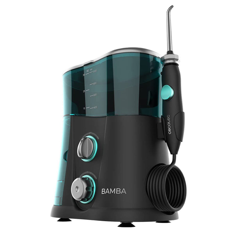 Cecotec Irrigador Bucal Bamba ToothCare 1200 Jet Pro. 7 Boquillas, Hasta 1250-1700 pulses per minute, Pantalla LED, Capacidad 1000 ml, 10 Ajustes de pressure, IPX4, Disinfection with light UV 1000 ml | Sobremesa - NewNest Australia