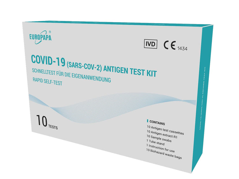Europapa 10 X Corona Lay Test Self-Test Covid-19 Antigen Test For Sars-Cov-2 Quick Test For Self-Use Test Cassettes Sample Swabs Antigen Extract Individually Packed - NewNest Australia