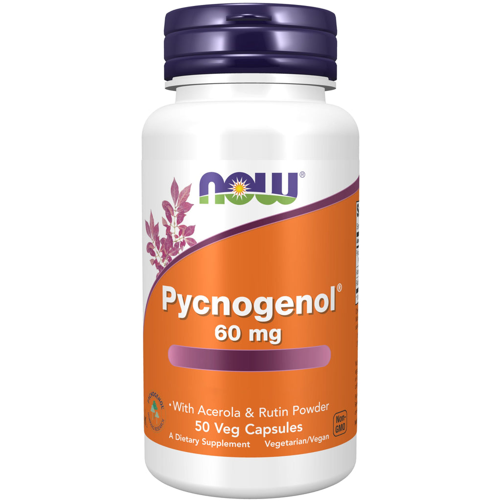 Now Foods, Pycnogenol, 60mg, 50 vegan capsules, laboratory tested, soy free, gluten free, vegetarian - NewNest Australia