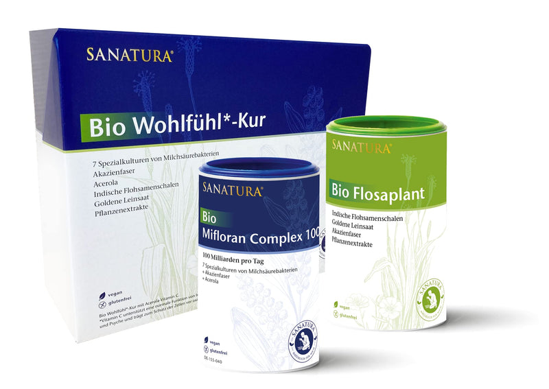 Sanatura Organic Wellness Treatment - 30 Days For A Good Stomach Feeling - Treatment With Lactic Acid Bacteria, Acacia Fiber, Psyllium Husk, Acerola, Plant Extracts, Among Other Things - NewNest Australia