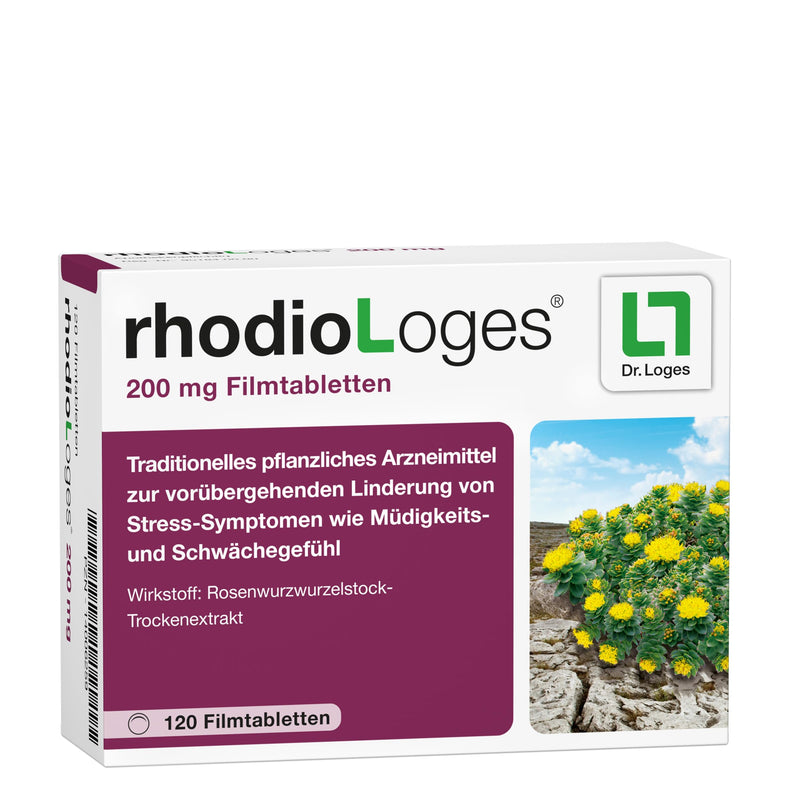 rhodioLoges® - 120 film-coated tablets - Traditional herbal medicine for the temporary relief of stress symptoms 120 pieces (pack of 1) - NewNest Australia