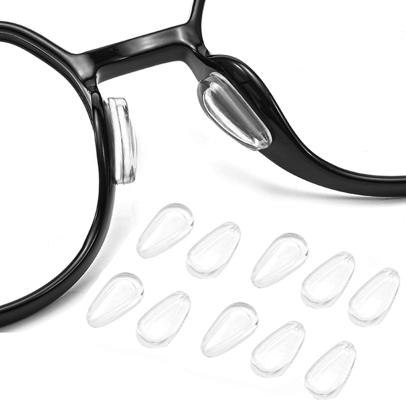OPUGIT Silicone Nose Pad Non-Slip Adhesive Pad, 3.2 mm for Glasses and Sunglasses, Non-Slip Self-Adhesive Nose Pads, Clear, 5 Pairs Clear, 5 Pairs - NewNest Australia
