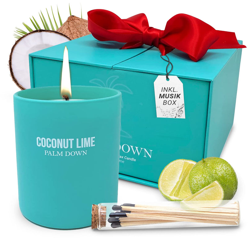 Scented Candle In High-Quality Gift Box With Matches, Handmade Candle Made From Natural Soy Wax, Up To 60 Hours Burning Time, Perfect Gift Set With Music Box, Fragrance Note - NewNest Australia