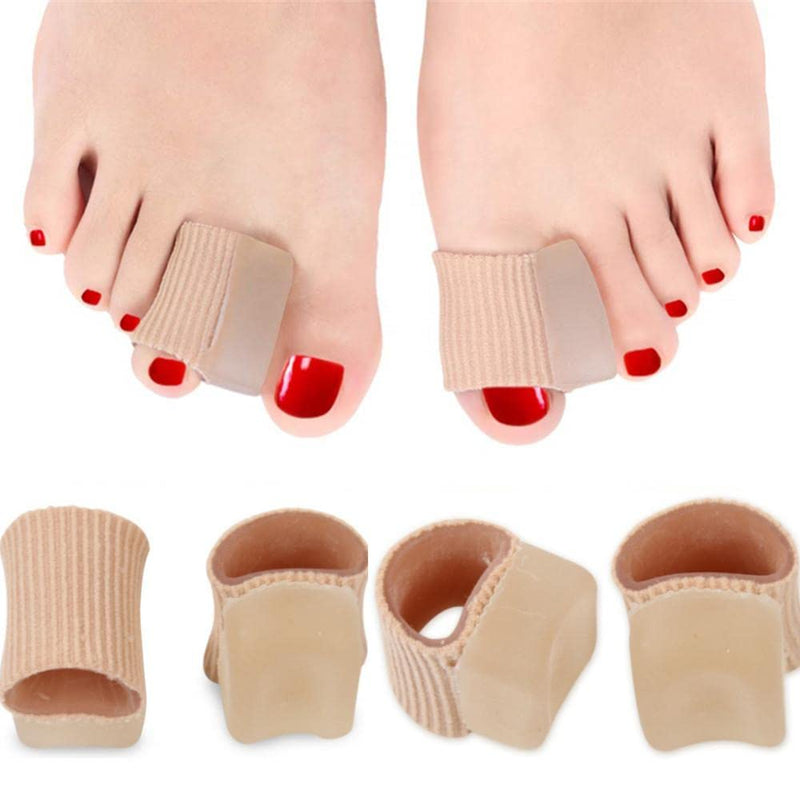 Tubular Bandages Silicone Toe Extensions (Pack of 4) Gel Toe Separators for and Hammer Toes Hallux Valgus Correction, Overlapping Toes Silicone Toe Separators - NewNest Australia
