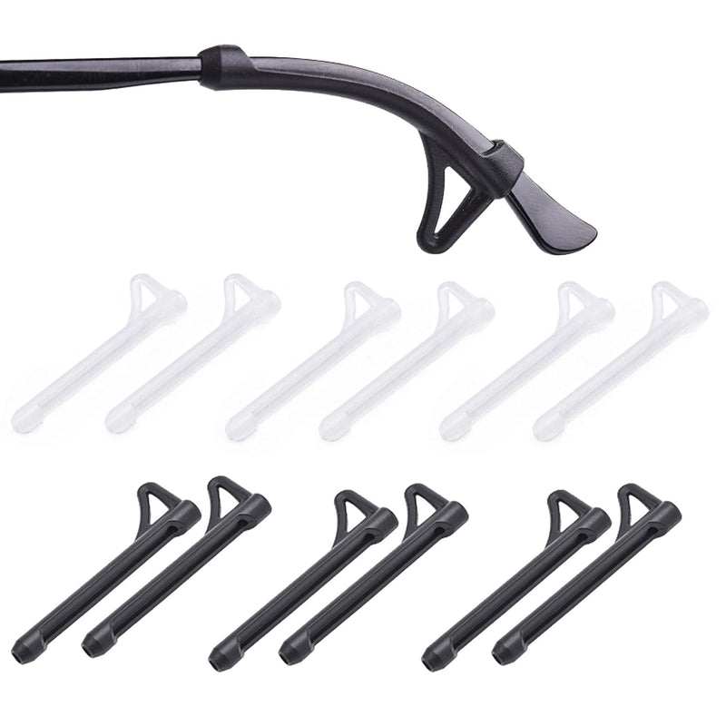 OPUGIT 6 pairs of anti-slip glasses temples, silicone anti-slip covers for glasses temples, comfort anti-slip glasses temples for sports glasses, sunglasses, reading glasses, black/white - NewNest Australia