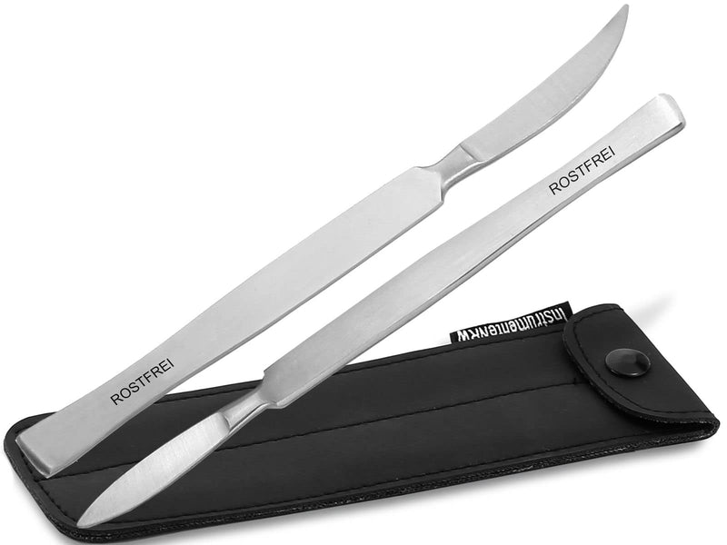 Callus Scraper Callus Remover Set Foot Care Instrument Cream Remover Blunt Curved + Straight Foot Care Cream Scraper Made Of Stainless Steel Pedicure Scraper For Gentle Removal Of Calluses - NewNest Australia