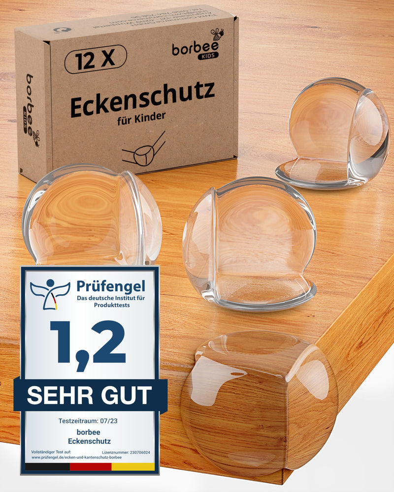 Borbee Corner Protection And Edge Protection Baby For Child Safety (12 Pieces) - Extra Strong Hold, Transparent & Easy To Use For All Furniture - Offers Maximum Safety For Babies And Children - NewNest Australia