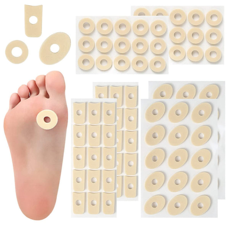 90 Pcs Corn Pillows Soft Latex Foam Self Adhesive Callus Pads Callus Pad for Foot Toes Calluses Anti Friction Reduce Foot Heel Pain 3 Models - NewNest Australia