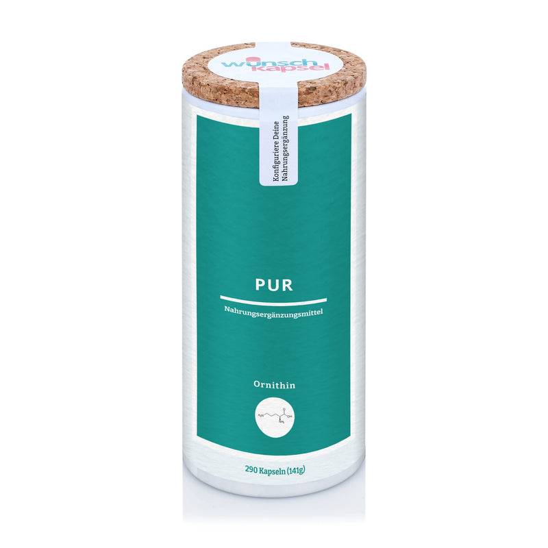 Wish capsule Ornithin Pur, 1000 mg per day, 290 vegan high-dose capsules - NewNest Australia
