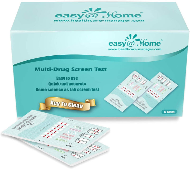 Easy@Home 5 X Multi Drug Test For 6 Drug Types - Tests Marijuana (Thc), Amphetamine (Amp), Benzodiazepine (Bzo), Cocaine (Coc), Opiates (Opi 2000), Methamphetamine (Met/Mamp), Quick Test In Urine - NewNest Australia