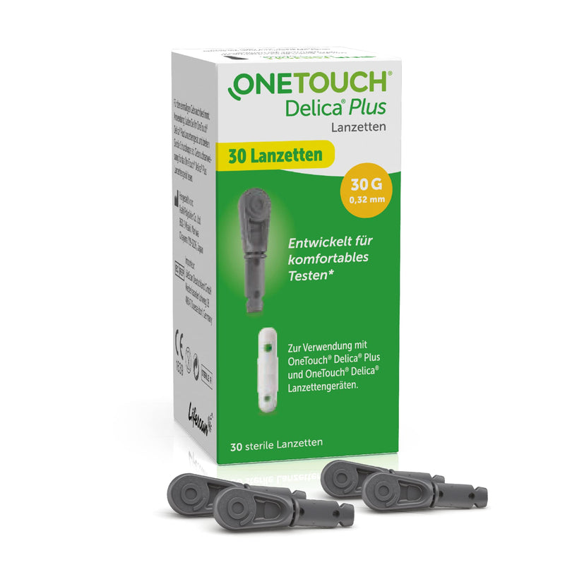 Onetouch Delica Plus Lancets For Diabetes And Blood Sugar Measurement I 30 Sterile Lancets I Testing At Home Or On The Go I 1 Pack I 30 Lancets 30 Pieces (Pack Of 1) - NewNest Australia