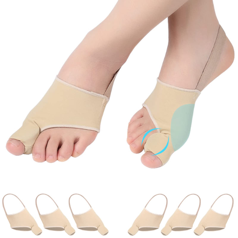 Eurtes Pack of 6 Hallux Valgus Toe Separators with Bunion Protection, Correction Bandage Socks Bunion Corrector with Anti-Slip Belt and Gel Pads for Valgus Bunion (Pack of 6) - NewNest Australia