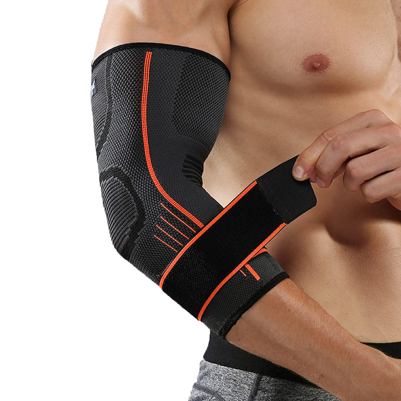 Eyotto Elbow Support With Strap, Compression Cuff Adjustable For Men And Women, Arm Support For Workouts, Basketball, Golf, Tennis, Weightlifting, Pain Relief, Tendonitis, Arthritis - NewNest Australia