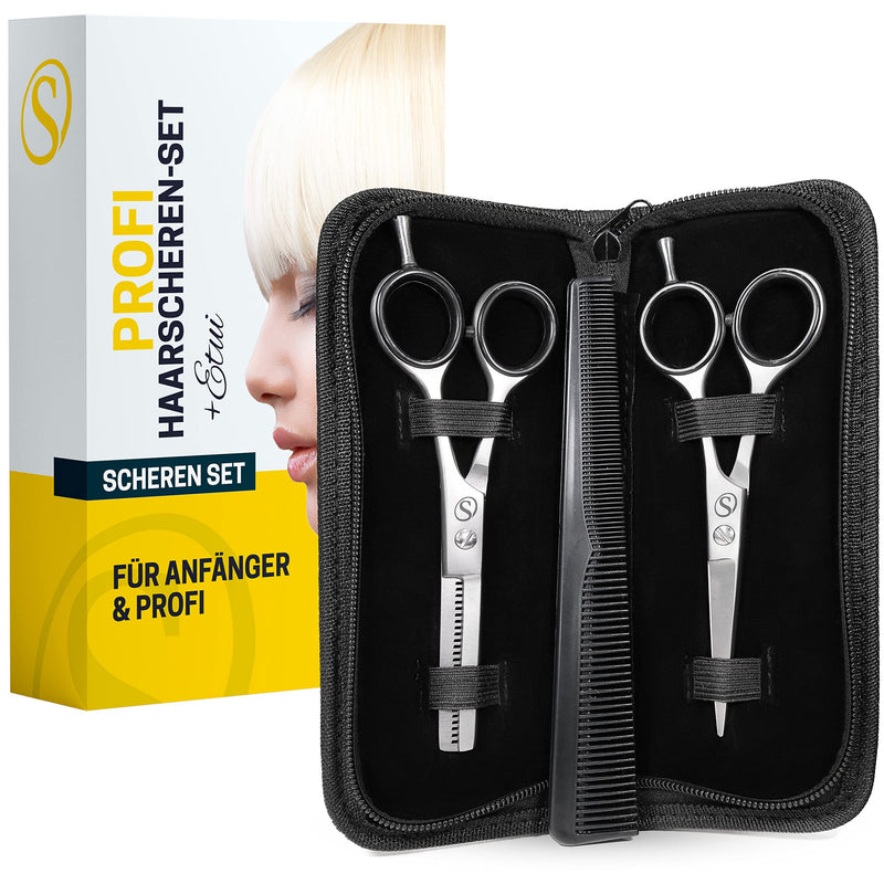 Schmiedwerk Hair Scissors Set | Hairdressing Scissors - Sharp & Precise Cut | Perfect Haircut For Men & Women | Professional Hair Cutting Scissors With Case (Scissor Set) - NewNest Australia