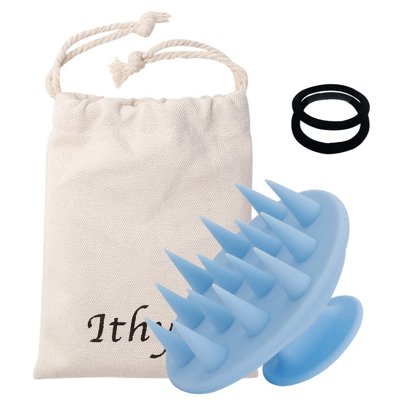 Ithyes Scalp Massager, Hair Shampoo Brush With Soft Silicone Bristles, Dandruff Treatment, Head Scrubber Comfortable For All Hair Types Of Curly Girls, Women, Men, Kids, Pets (Blue) - NewNest Australia