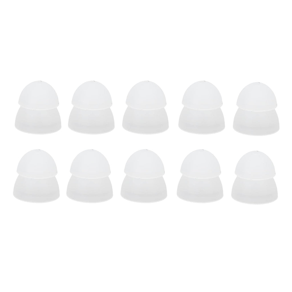 Pack Of 10 Hearing Aid Domes, 8 Mm, Mushroom, Soft Silicone, Double Layer, Closed, Washable, Antistatic, Ear Plugs For Hearing Amplifier, Hearing Aids (White) - NewNest Australia