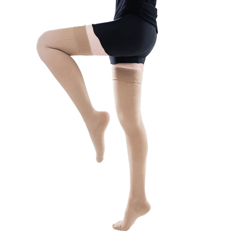 GPAR PREMIUM Medical compression stockings class 2, unisex, 23-32 mmHG, closed toe thigh-high stockings for varicose veins, edema, leg pain, thrombosis SIZE: XL COLOR: BEIGE - NewNest Australia