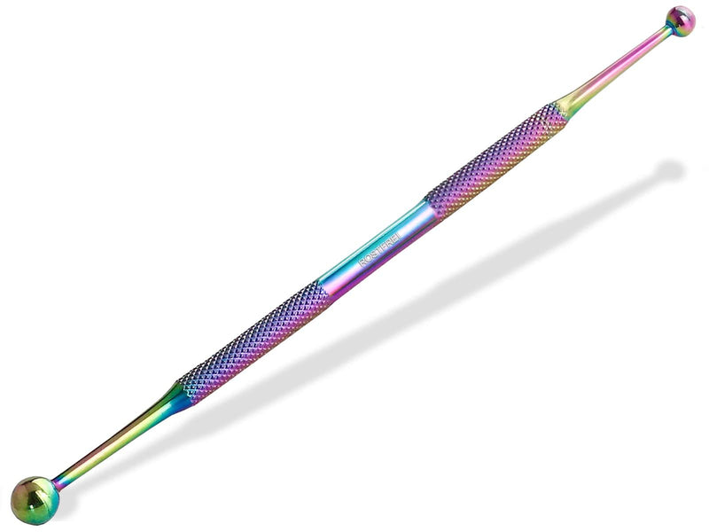 Instrumentsnrw Acupressure Pen Balls Diameter 6/9 Mm Stainless Steel Manual Hand Massage Device Acupuncture Pen Point Finder Meridian Pen Acupressure Pen Acupressure Pen (Titanium Rainbow) - NewNest Australia