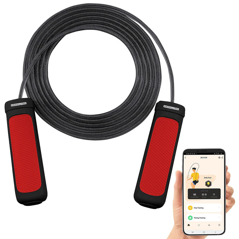 Pearl Sports Jump Rope: Smart Ball Bearing Skipping Rope, Bluetooth, App, Heart Rate & G-Sensor (Fitness Skipping Rope, Fitness Ball Bearing Skipping Rope, Gift Bag) - NewNest Australia