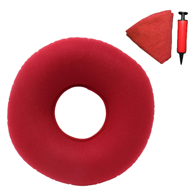 Tuakimce Hemorrhoids Seat Cushion, Inflatable Hemorrhoids Coccyx Seat Ring, Orthopedic Seat Cushion With Pump, Hardness, Adjustable For Coccyx Bedsores, Wheelchairs (Red1) - NewNest Australia