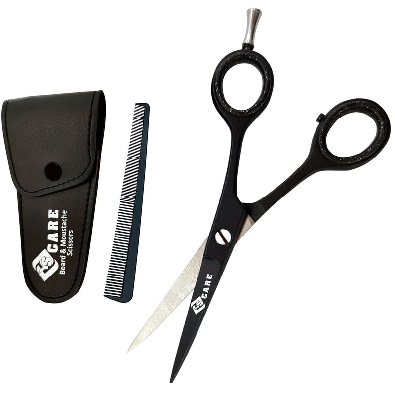 YSCARE Beard Scissors Hair Scissors Mustache Scissors Premium Hairdressing Scissors Extra Sharp Hair Cutting Hairdressing Scissors Stainless Steel (5.5") 5.5" - NewNest Australia