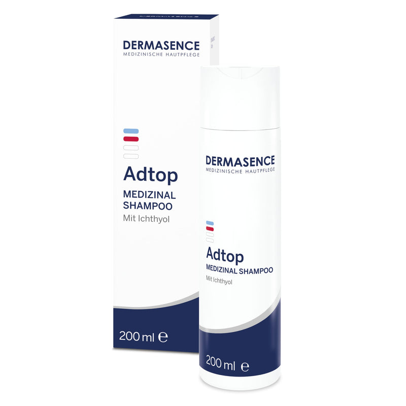 DERMASENCE Adtop Medicinal Shampoo, 200 ml - Gentle cleansing for dry and dandruff-prone scalp - preserves the moisture content of the skin - with anti-dandruff active ingredient - NewNest Australia