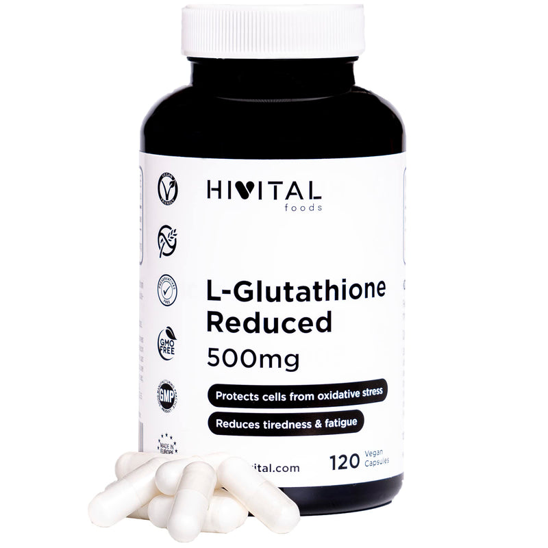 Glutathione 500Mg 98% Reduced 120 Vegan Capsules For 4 Months Amino Acid L-Glutathione Cellular Antioxidant That Helps To Rejuvenate Cells And Reduces Fatigue And Exhaustion - NewNest Australia