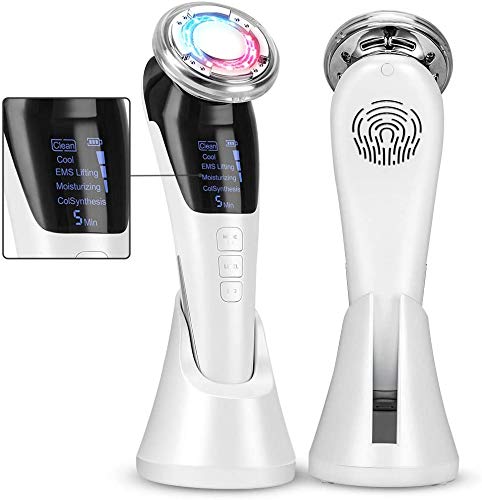 Ultrasound Machine Face Cosmetic Device Wrinkle Remover Facial Massager Ultrasonic Face Lifting Beauty Device With Ems Ion Photon Hot/Cool Treatment For Anti Wrinkle Anti-Aging - NewNest Australia
