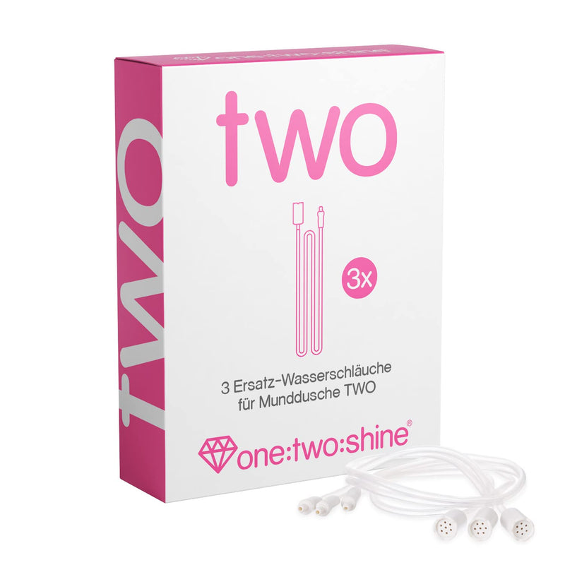 ONE:TWO:SHINE 3x replacement hose for oral irrigator TWO | Replacement water supply line 60cm in a pack of 3 - NewNest Australia