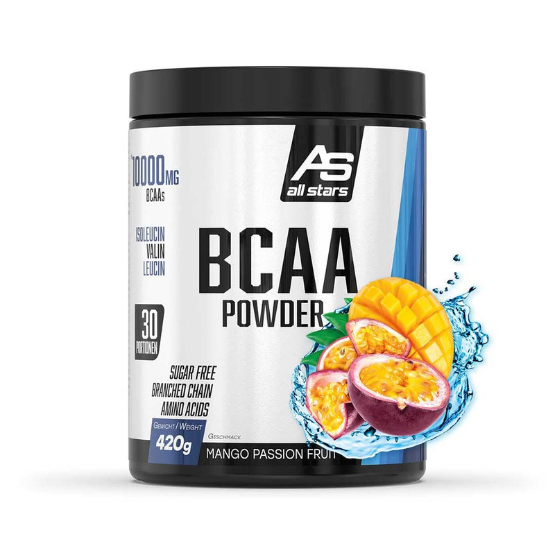 All Stars Bcaa Powder 420 G Sugar-Free & Vegan I Branched Chain Amino Acids I High-Quality Protein Powder With L-Leucine + L-Valine + L-Isoleucine I Protein Shake With Mango Passion Fruit Flavor - NewNest Australia