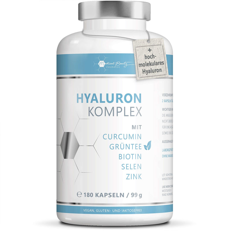 The Test Winner 2023: 180 Hyaluronic Acid Capsules High Dose - 600 Mg With Zinc, Curcumin And Green Tea Extract - Hyaluronic Capsules High Dose With Biotin, Selenium For Beautiful Skin, Hair, Bones, - NewNest Australia
