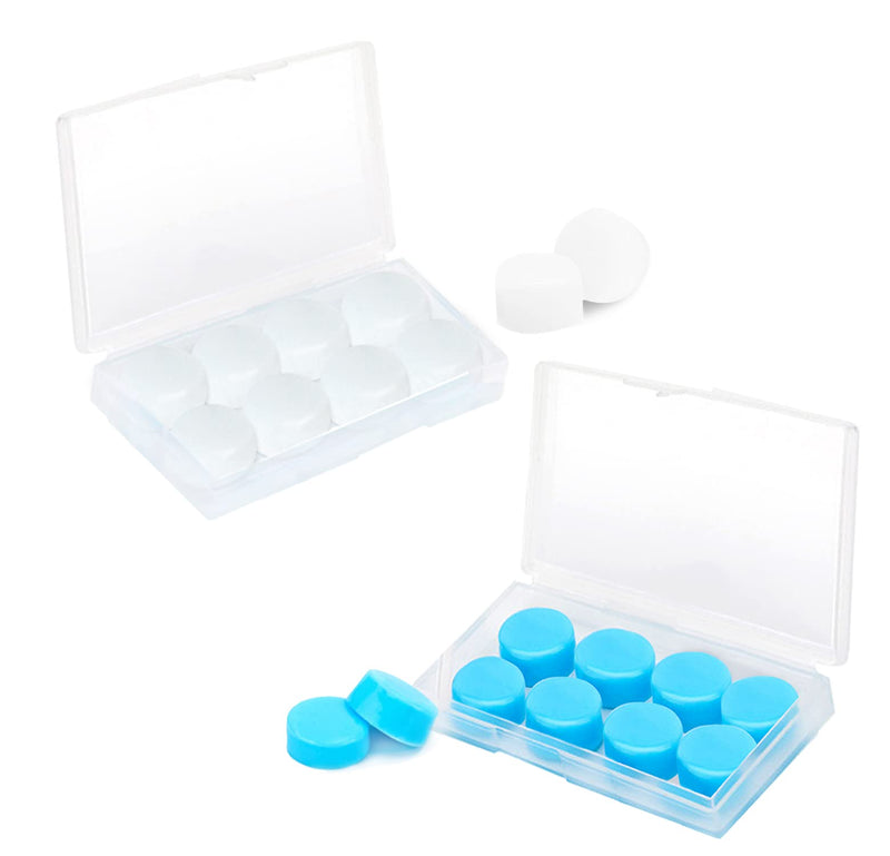 8 Pairs Silicone Mud Earplugs, Soft And Comfortable, Reusable And Squeezing, Waterproof, Silicone Ear Plugs With Noise Cancellation, Suitable For Swimming, Running, Sleeping And Travel - NewNest Australia
