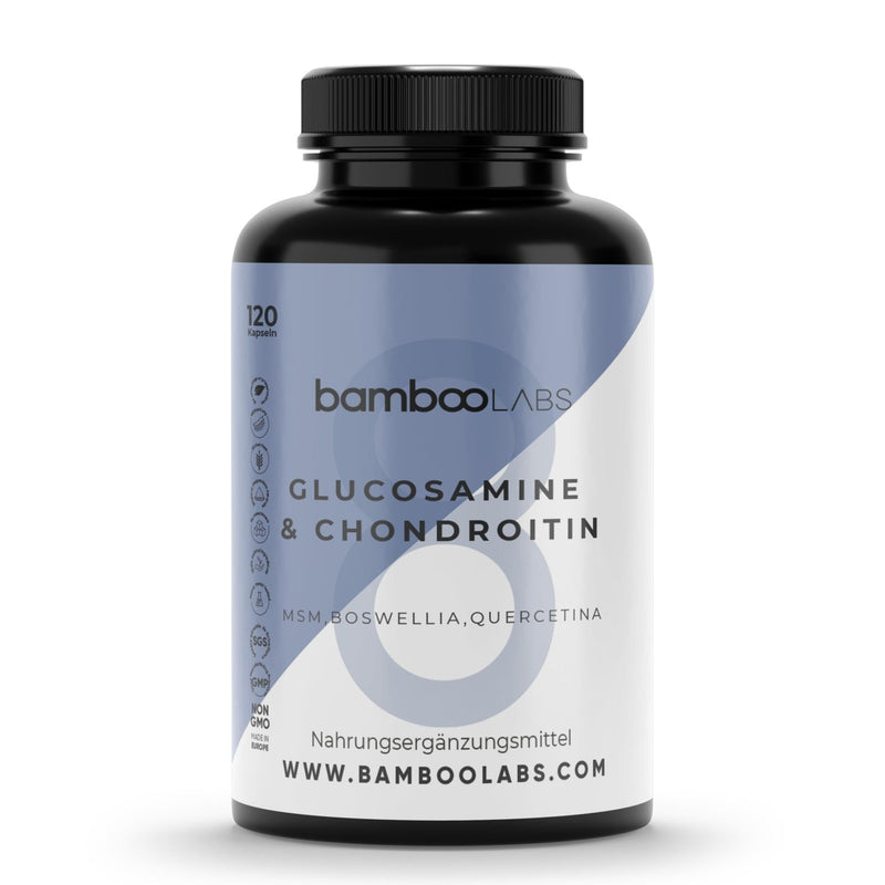 Bamboo Labs - Glucosamine Joint Capsules With Chondroitin, Msm, Boswellia, Harpagophytum And Vitamin C | Naturally Anti-Inflammatory For Joint Pain - 120 Osteoarthritis Capsules - NewNest Australia