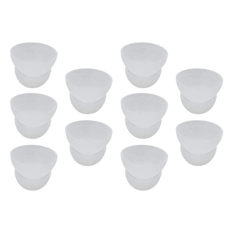 Ear Plugs, Pack Of 10 Hearing Aid Domes Earplugs Replacement Pieces Earbud Hearing Aid Earplugs Silicone Hearing Aid Earplugs 12 Mm Double Layer Soft Silicone Washable Removable (White) - NewNest Australia