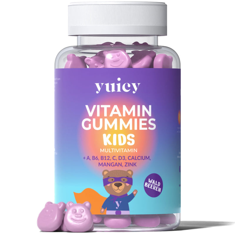 Yuicy Kids Multivitamin Gummy Bears - High Dose Vitamins For Children For A Strong Immune System From 2 Years Vegan, With Calcium, Vitamin C And 6 Other Nutrients. Made In Germany. Pack Of 60 - NewNest Australia