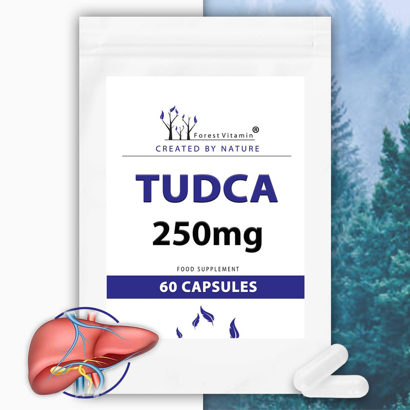 TUDCA - Forest Vitamin TUDCA 250mg Capsules - Tauroursodeoxycholic Acid - Super Liver Support - Health and Beauty (60) 60 - NewNest Australia
