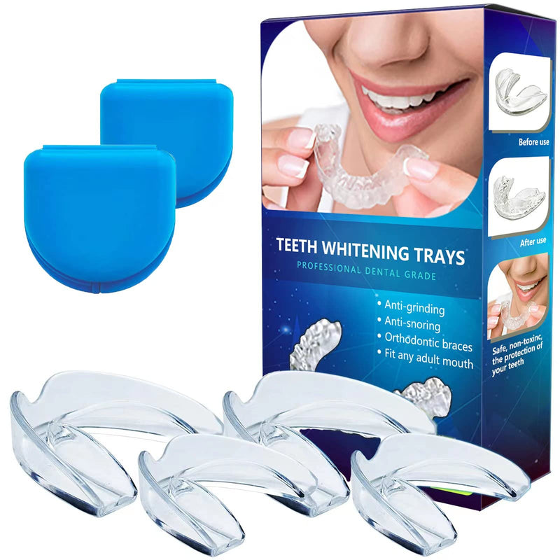 4 X Teeth Grinding, Amhander Comfortable Bite Splint, Grinding Splint For Night, Bite Splint Teeth Grinding, Bpa-Free Bite Splint Against Tmj, Bruxism & Bite Protection For Teeth (2 Sizes) - NewNest Australia