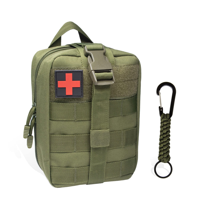 Qiyuant First Aid Bag Empty Molle Tactical Belt Bag With Carabiner Military Outdoor Waterproof Ifak Edc Pouch For Medical Sports Hiking Travel Camping Equipment Car, Army Green, 15√Ó10√Ó20.5Cm/5.9"√Ó3.9"√Ó8.0", Trekking Backpack - NewNest Australia