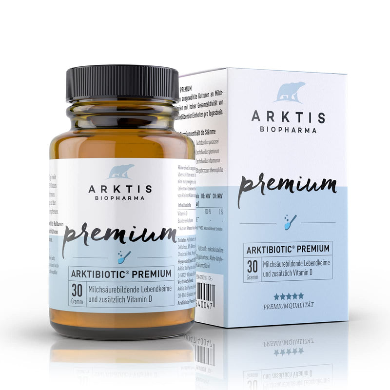 Arktis Biopharma Arktibiotic Premium Powder 30G Selected Lactic Acid Bacteria And Vitamin D, Laboratory Tested, Ideal For Immune System And Gut Flora Support - NewNest Australia