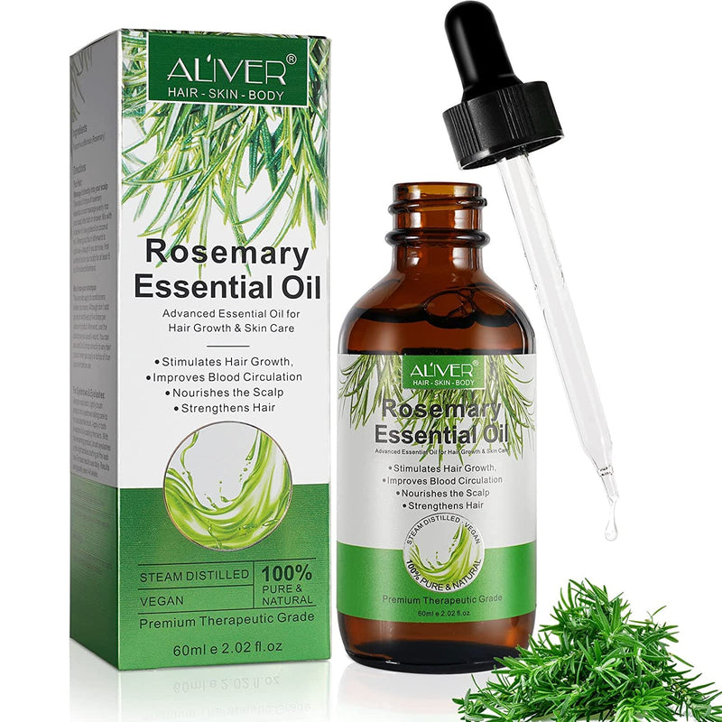 Rosemary Oil Hair Growth, Rosemary Oil Essential Oil For Growth Of Eyebrows And Eyelashes, Stimulates Hair Growth, Strengthens Hair, Nourishes The Scalp, For Women And Men, 60 Ml - NewNest Australia