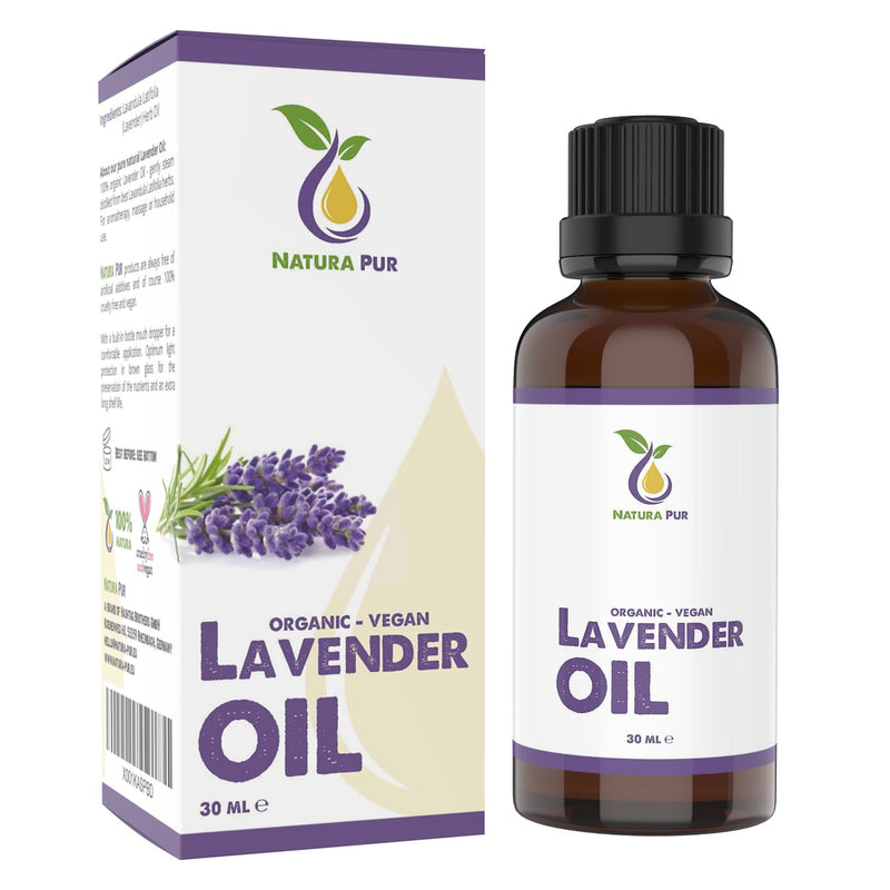Organic Lavender Oil 30 Ml - 100% Natural Lavender Oil Essential Oil - Vegan - Lavender Oil (Lavandula Latifolia) For Good Sleep Or Oil Burner - Aroma Diffuser Oil - NewNest Australia