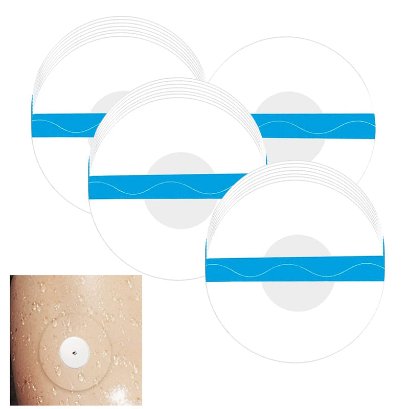Pack Of 50 Freestyle Libre Plasters, Sports, Waterproof, Skin-Friendly, Round Plasters, Transparent Freestyle Libre Plasters For Freestyle Libre 1, 2 & 3 Sensor, 14 Days Adhesive Plasters - NewNest Australia
