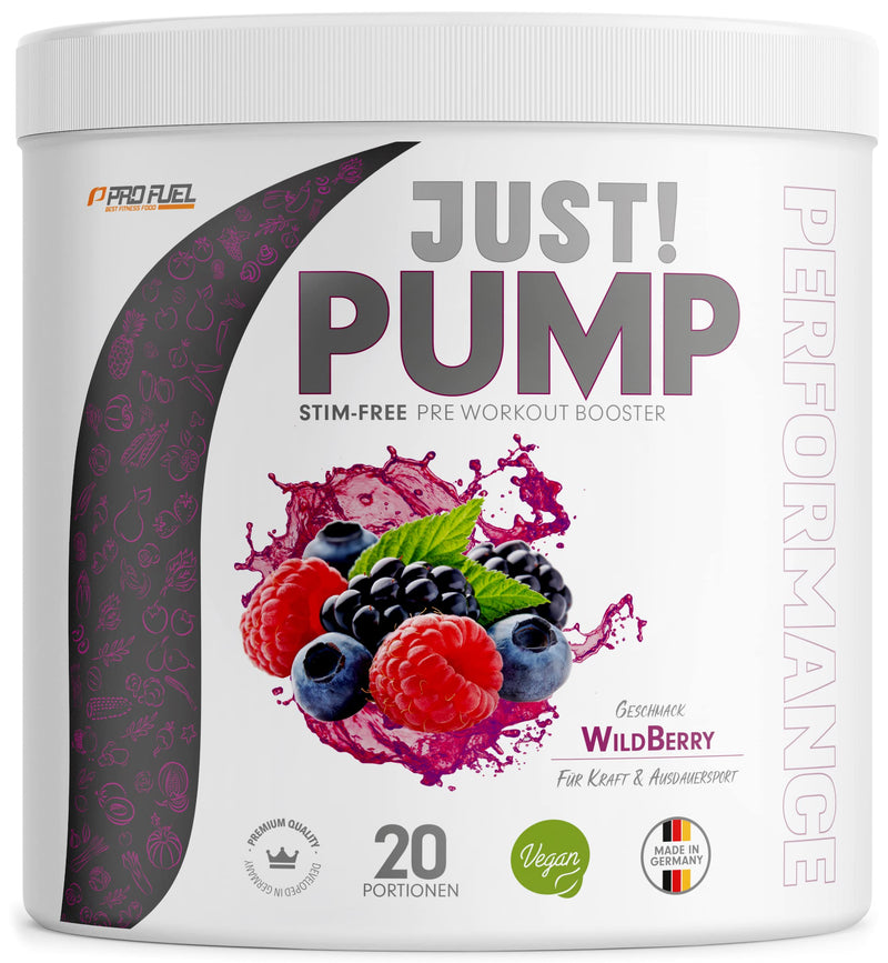 Pump Booster Without Caffeine Wild Berry 440 G ‚ Innovative Pump Formula Made Of Amino Acids And Plant Extracts ‚ High Dose Pre Workout Booster Caffeine Free ‚ Made In Germany ‚ 100% Vegan - NewNest Australia