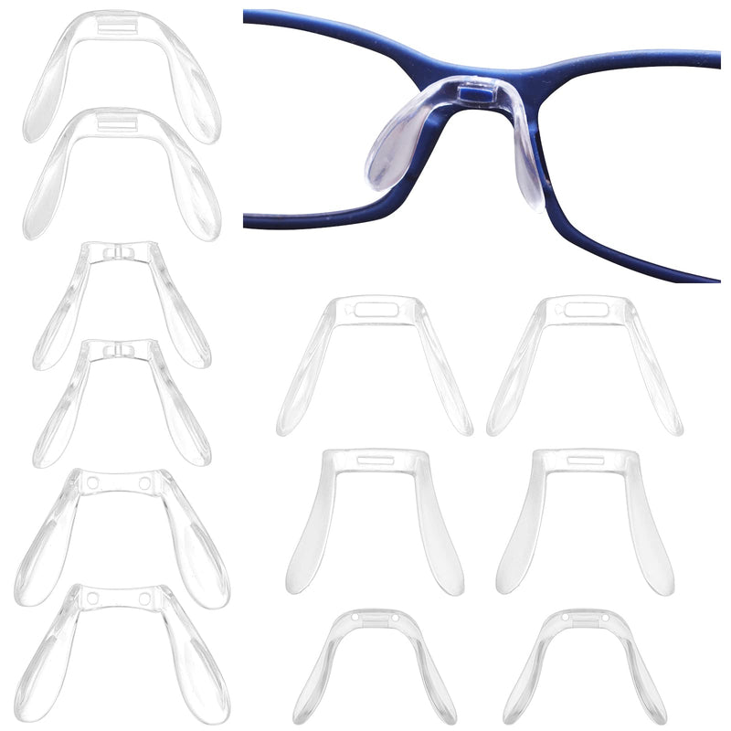 Gorgecraft 6 Styles 24 Pieces U-Shaped Glasses Nose Pads Bridge Plastic Non-Slip Soft Glasses Nose Support Holder Piece Set For Glasses Sunglasses Accessories - NewNest Australia