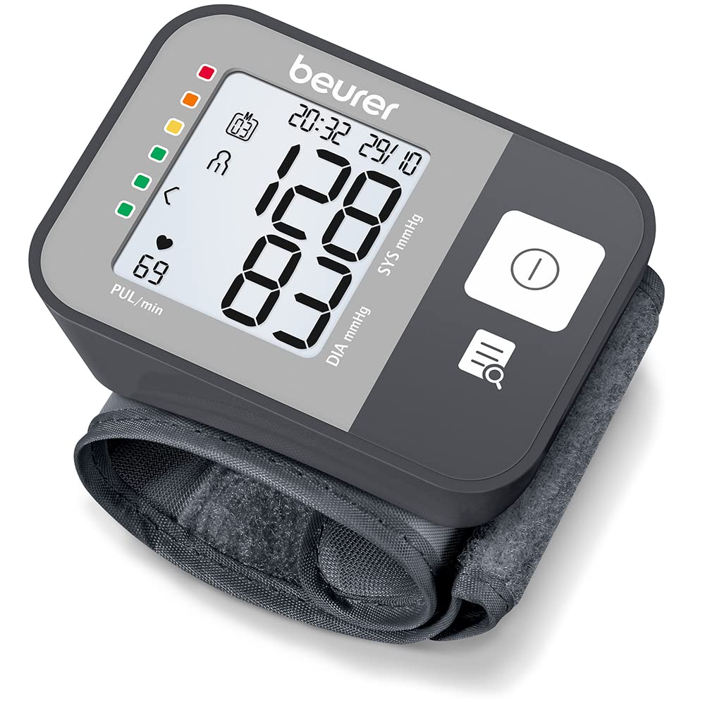 Beurer Bc 27 Wrist Blood Pressure Monitor With Arrhythmia Detection, Fully Automatic Blood Pressure And Pulse Measurement, Risk Indicator, For Wrist Circumference Of 14-19.5 Cm, Medical Device - NewNest Australia